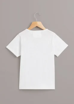 White Monster Embroidered T Shirt