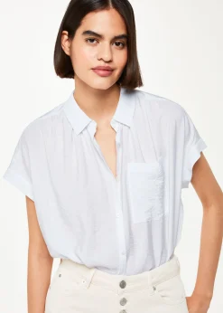 White Nicola Button Through Shirt