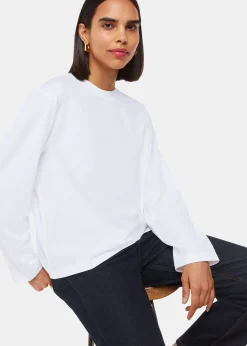 White Relaxed Long Sleeve Tee