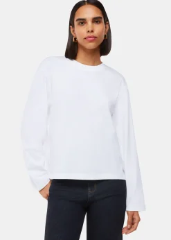 White Relaxed Long Sleeve Tee