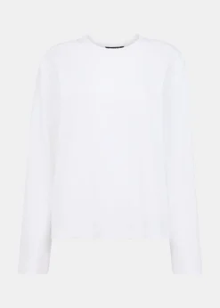 White Relaxed Long Sleeve Tee