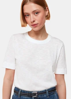White Rosa Double Trim T-Shirt