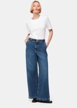 White Rosa Double Trim T-Shirt