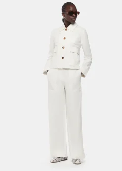 White Ruth Relaxed Leg Trouser