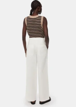White Ruth Relaxed Leg Trouser