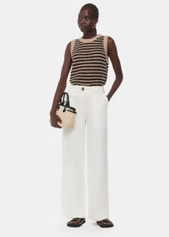 White Ruth Relaxed Leg Trouser