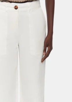 White Ruth Relaxed Leg Trouser