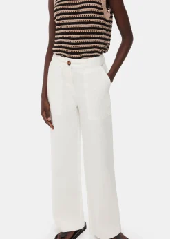 White Ruth Relaxed Leg Trouser