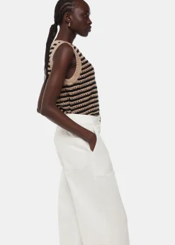White Ruth Relaxed Leg Trouser