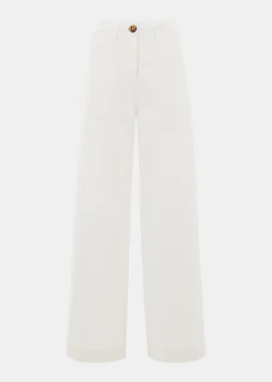 White Ruth Relaxed Leg Trouser