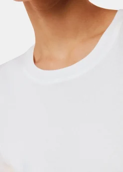 White Ultimate Rib Crew Neck T-Shirt