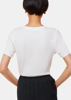 White Ultimate Rib Crew Neck T-Shirt