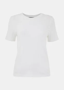 White Ultimate Rib Crew Neck T-Shirt