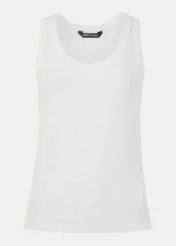 White Ultimate Ribbed Scoop Vest