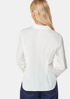 White Waisted Cotton Shirt