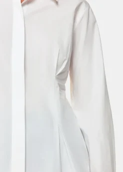 White Waisted Cotton Shirt