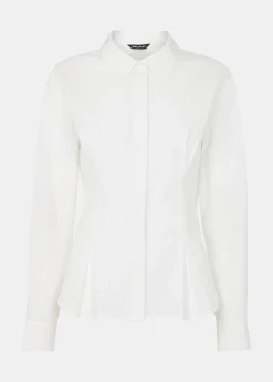 White Waisted Cotton Shirt