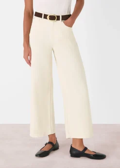 White Wide Leg Cropped Jean