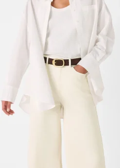 White Wide Leg Cropped Jean