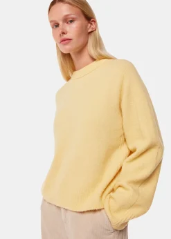 Yellow Alana Wool Mix Crew Neck