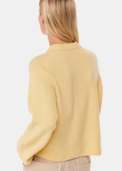 Yellow Alana Wool Mix Crew Neck