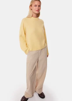Yellow Alana Wool Mix Crew Neck