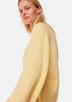 Yellow Alana Wool Mix Crew Neck