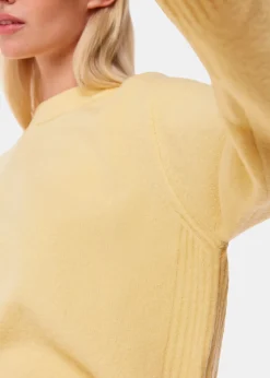 Yellow Alana Wool Mix Crew Neck