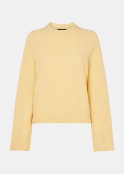 Yellow Alana Wool Mix Crew Neck