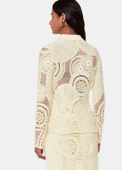 Yellow Crochet Circle Shirt
