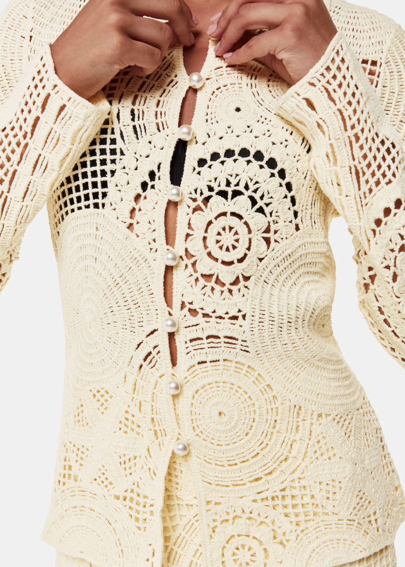 Yellow Crochet Circle Shirt