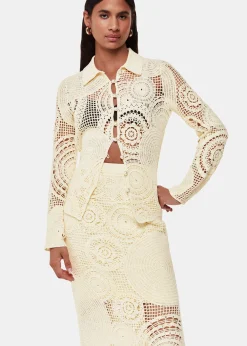 Yellow Crochet Circle Shirt