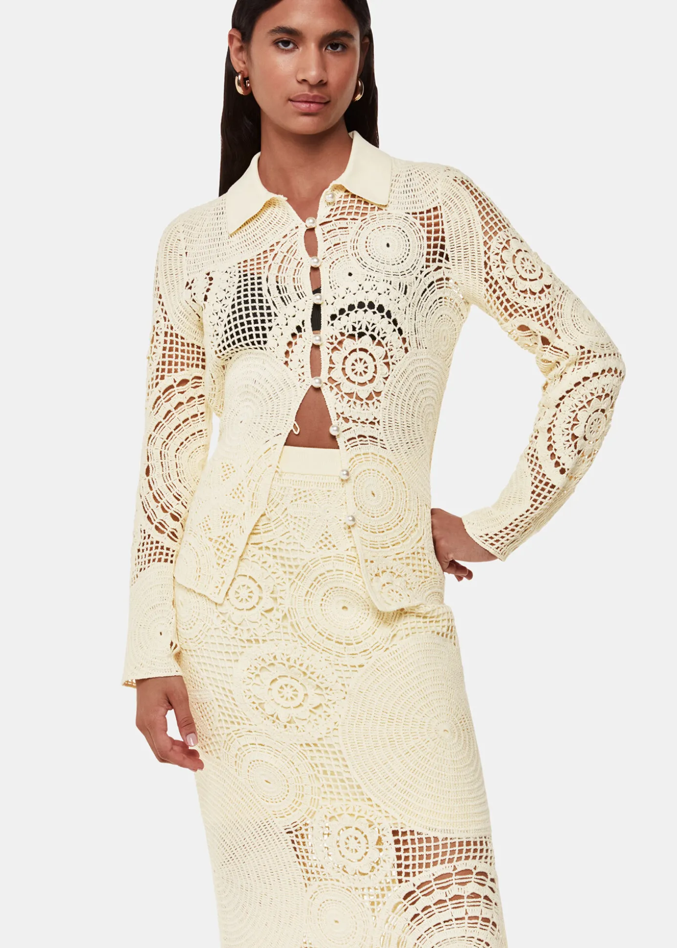 Yellow Crochet Circle Shirt