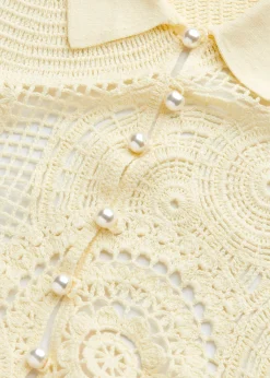 Yellow Crochet Circle Shirt