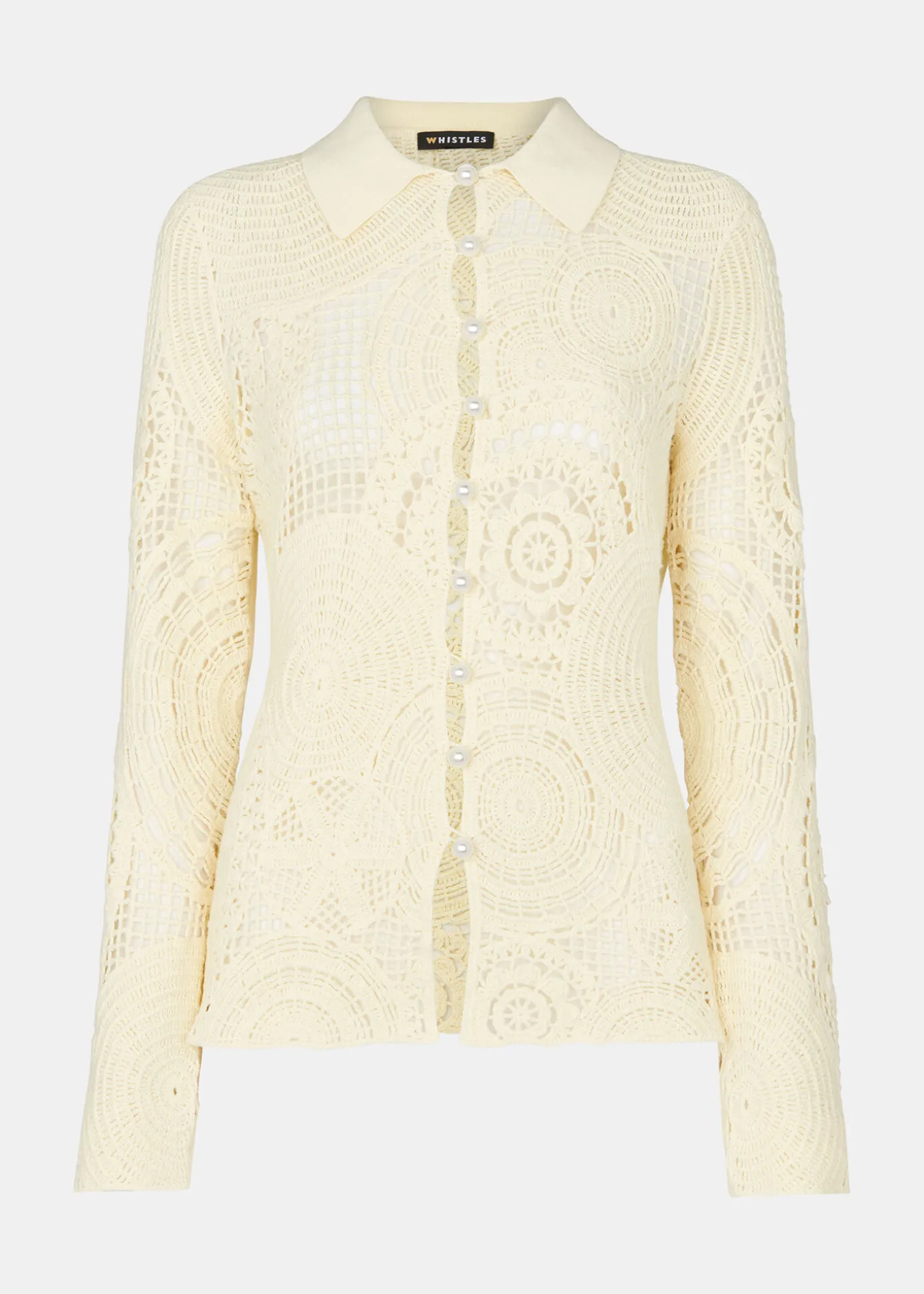 Yellow Crochet Circle Shirt