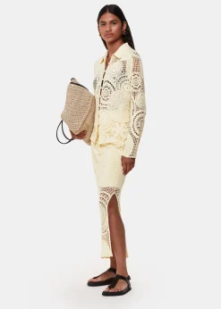 Yellow Crochet Circle Skirt