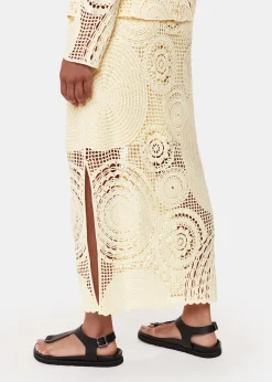 Yellow Crochet Circle Skirt