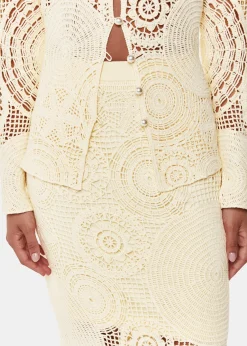 Yellow Crochet Circle Skirt