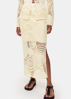 Yellow Crochet Circle Skirt