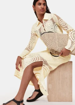 Yellow Crochet Circle Skirt