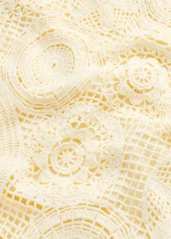 Yellow Crochet Circle Skirt