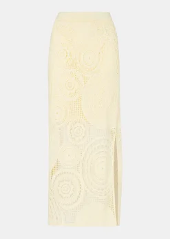 Yellow Crochet Circle Skirt