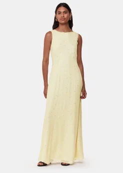 Yellow Sabine Diamante Dress
