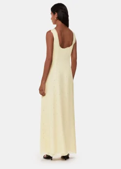 Yellow Sabine Diamante Dress