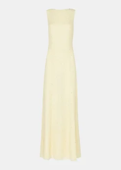 Yellow Sabine Diamante Dress